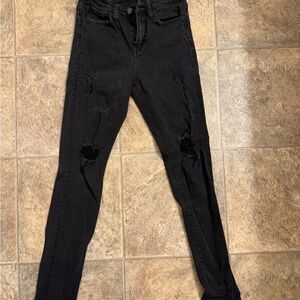 Flying Monkey Black Distressed Skinny Jeans